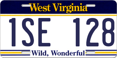 WV license plate 1SE128