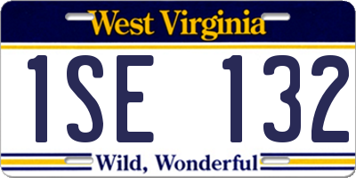 WV license plate 1SE132