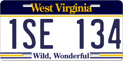 WV license plate 1SE134