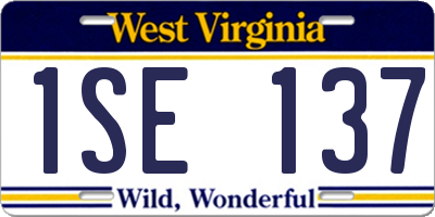 WV license plate 1SE137