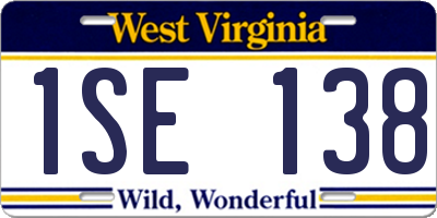 WV license plate 1SE138