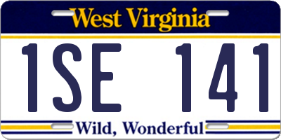 WV license plate 1SE141