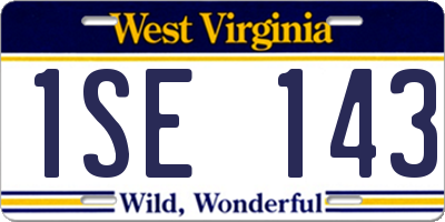 WV license plate 1SE143