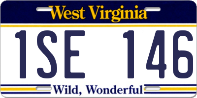 WV license plate 1SE146