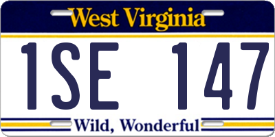 WV license plate 1SE147