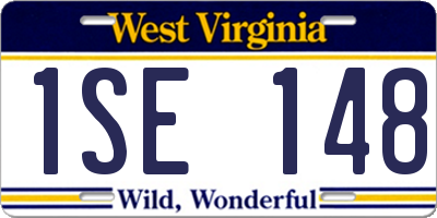 WV license plate 1SE148