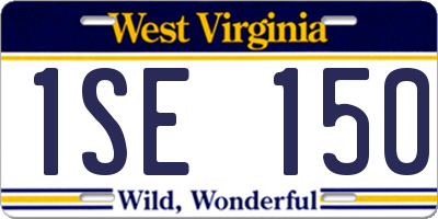 WV license plate 1SE150