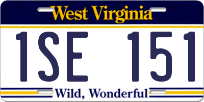 WV license plate 1SE151