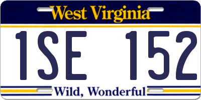 WV license plate 1SE152