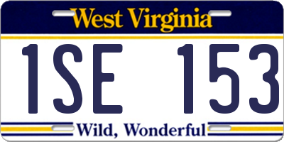 WV license plate 1SE153