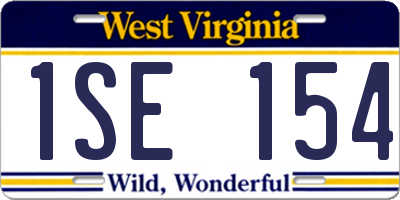 WV license plate 1SE154
