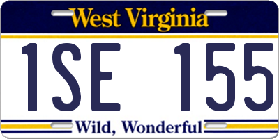 WV license plate 1SE155