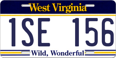 WV license plate 1SE156