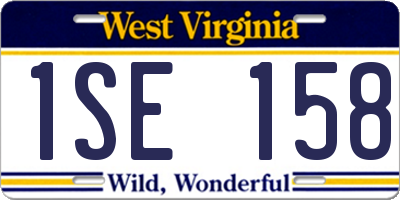 WV license plate 1SE158