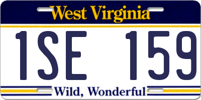 WV license plate 1SE159