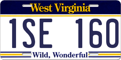 WV license plate 1SE160