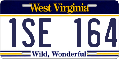 WV license plate 1SE164