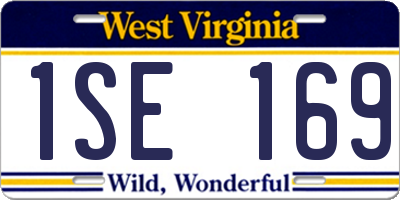 WV license plate 1SE169