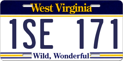 WV license plate 1SE171