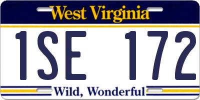 WV license plate 1SE172