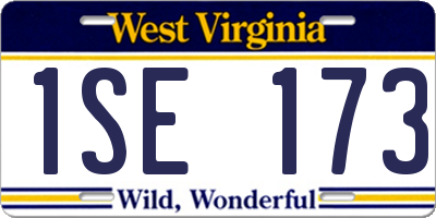 WV license plate 1SE173