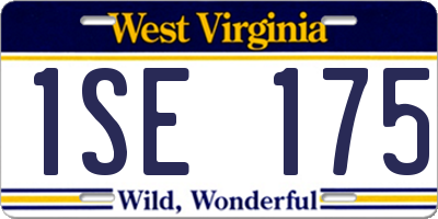 WV license plate 1SE175