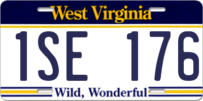 WV license plate 1SE176