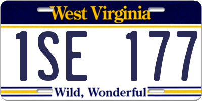 WV license plate 1SE177