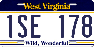 WV license plate 1SE178