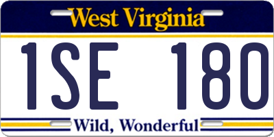 WV license plate 1SE180
