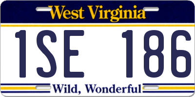 WV license plate 1SE186