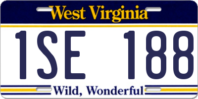 WV license plate 1SE188