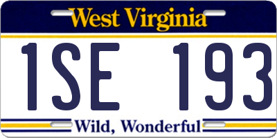 WV license plate 1SE193