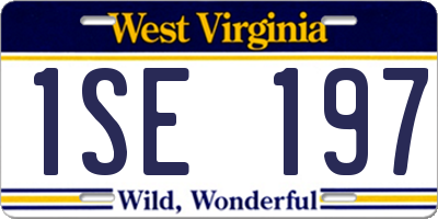 WV license plate 1SE197