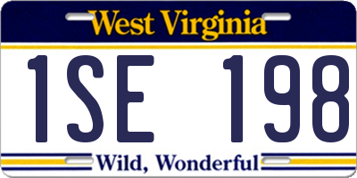WV license plate 1SE198
