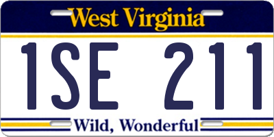 WV license plate 1SE211