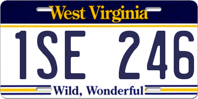 WV license plate 1SE246