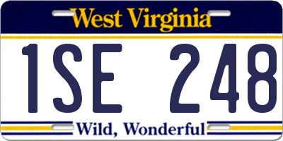 WV license plate 1SE248