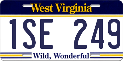 WV license plate 1SE249