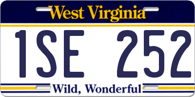 WV license plate 1SE252