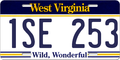 WV license plate 1SE253