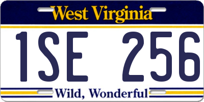 WV license plate 1SE256