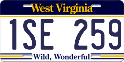 WV license plate 1SE259