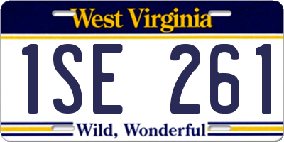 WV license plate 1SE261