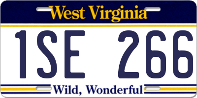 WV license plate 1SE266