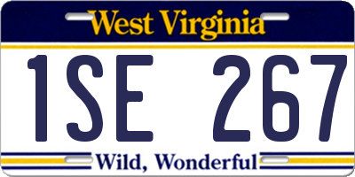 WV license plate 1SE267
