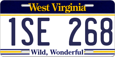 WV license plate 1SE268