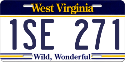 WV license plate 1SE271