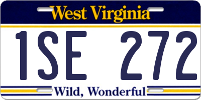 WV license plate 1SE272