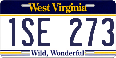 WV license plate 1SE273